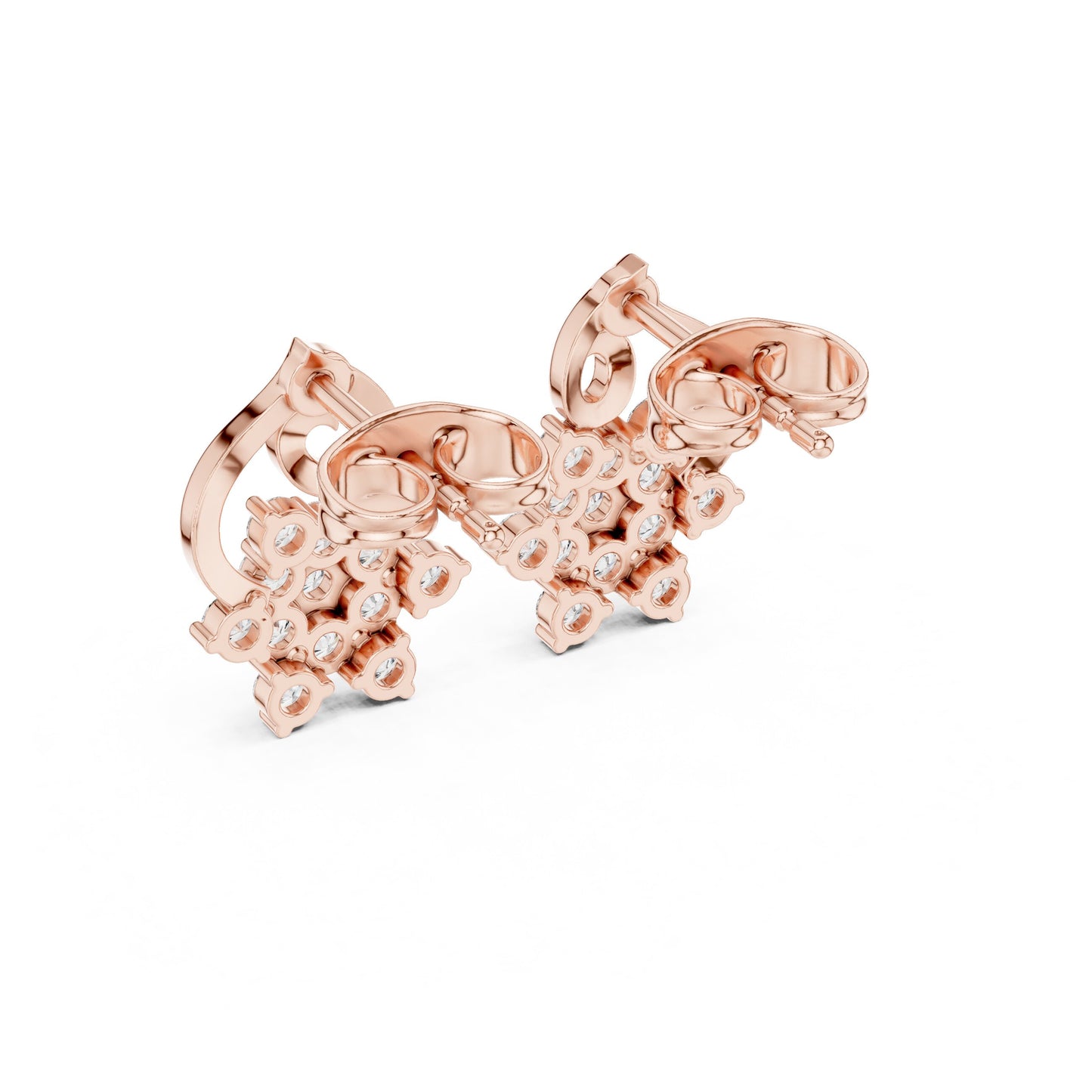 Round Stud Lab Grown Diamond Earrings
