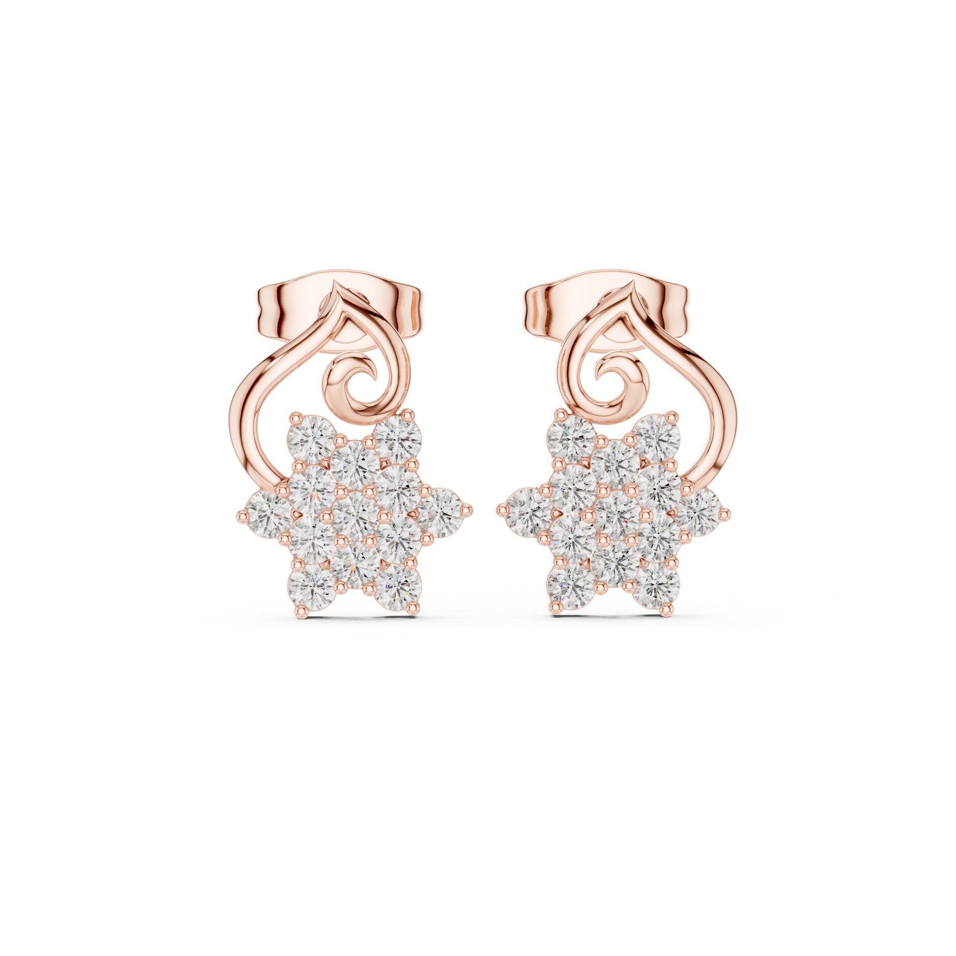 Round Stud Lab Grown Diamond Earrings