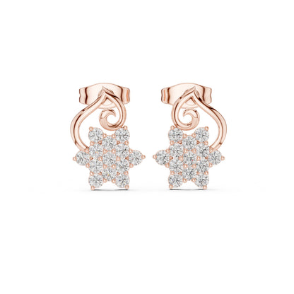 Round Stud Lab Grown Diamond Earrings