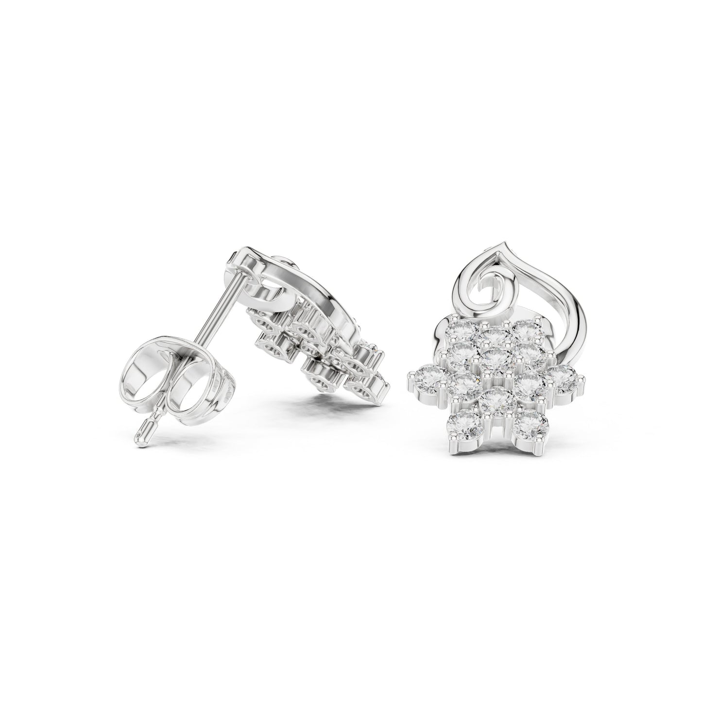 Round Stud Lab Grown Diamond Earrings