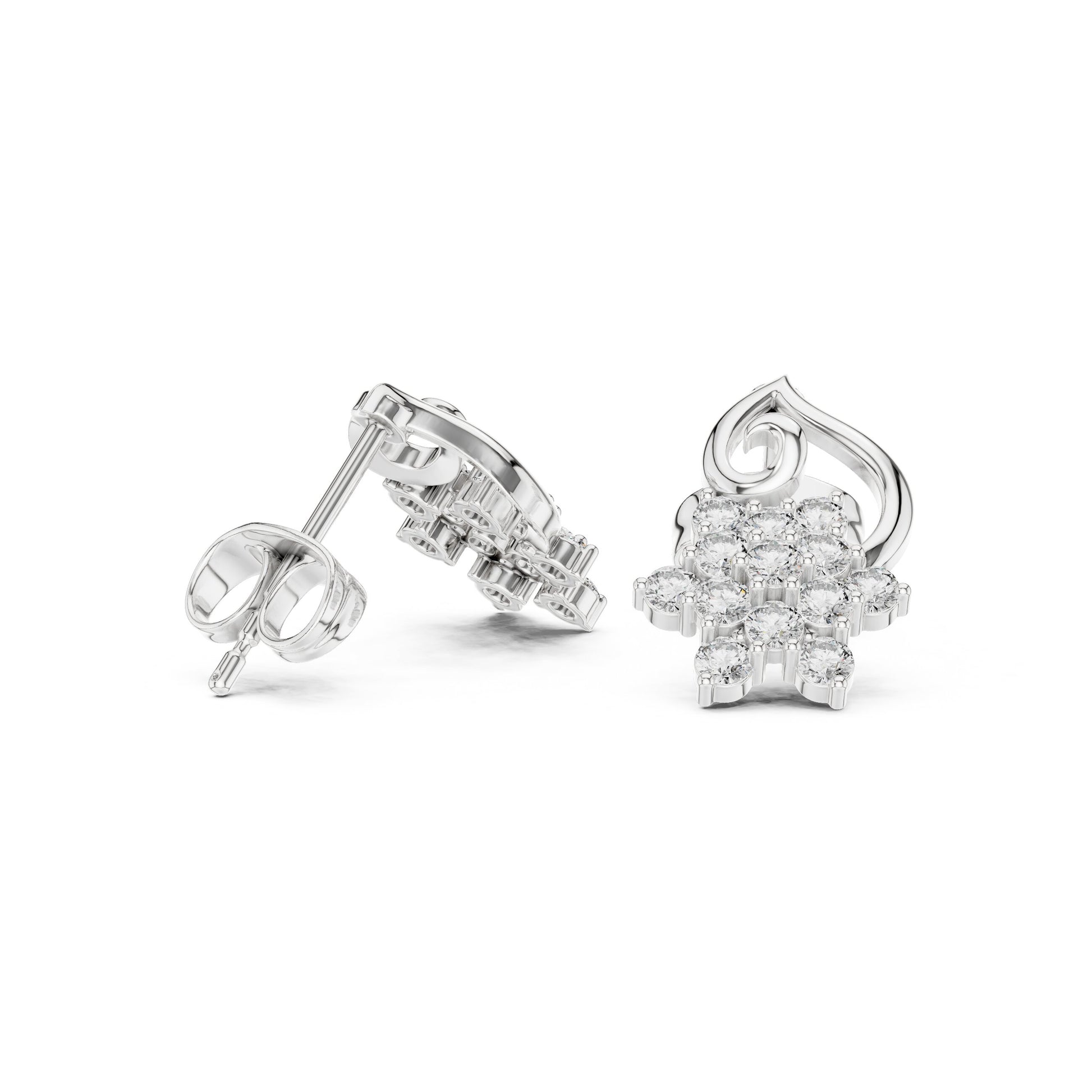 Round Stud Lab Grown Diamond Earrings