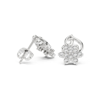 Round Stud Lab Grown Diamond Earrings