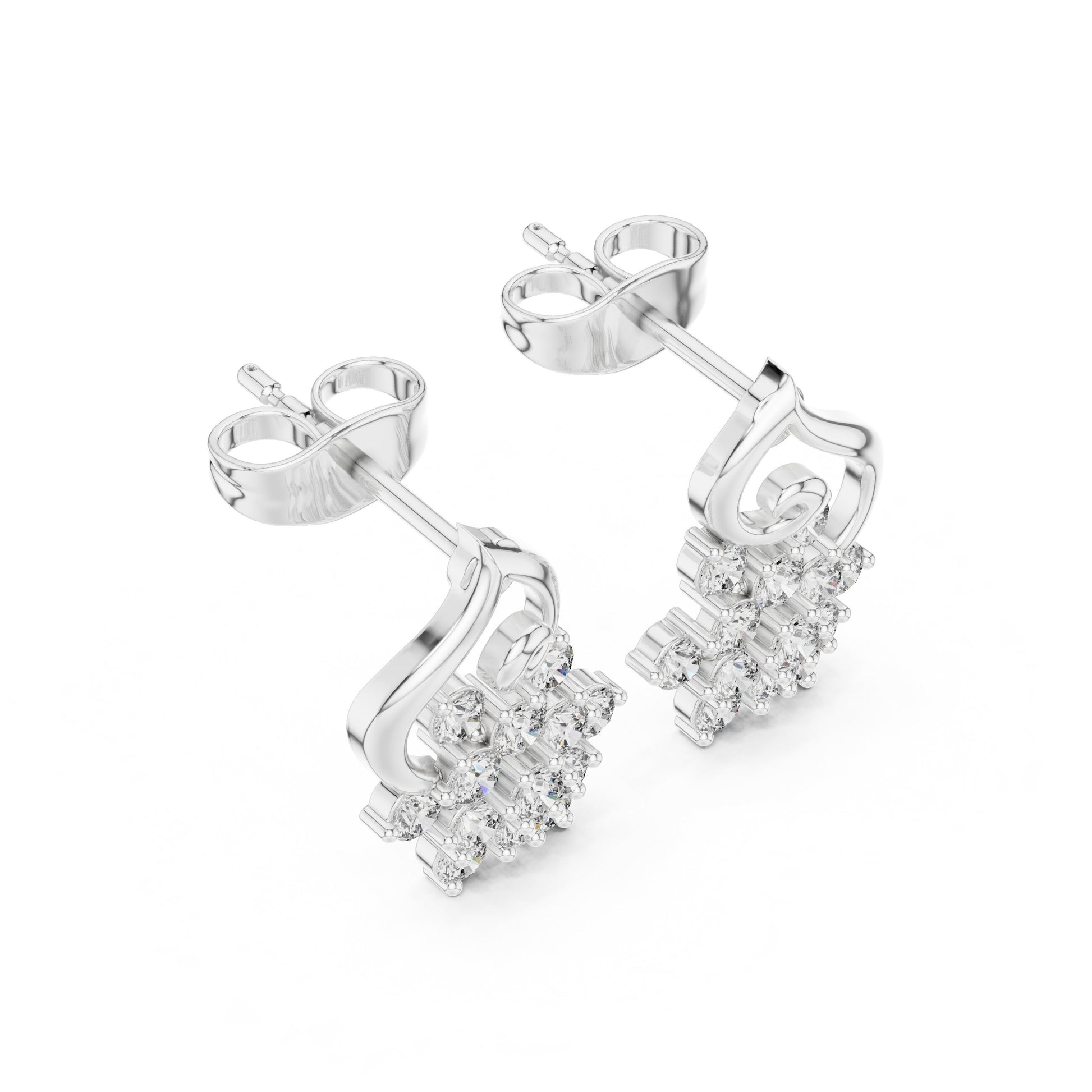 Round Stud Lab Grown Diamond Earrings