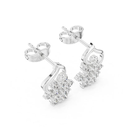 Round Stud Lab Grown Diamond Earrings