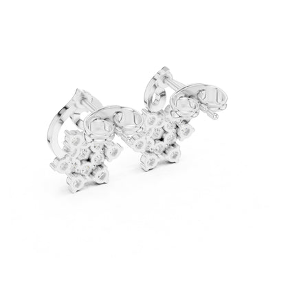 Round Stud Lab Grown Diamond Earrings