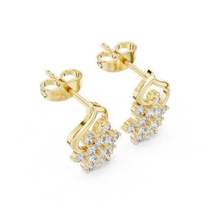 Round Stud Lab Grown Diamond Earrings