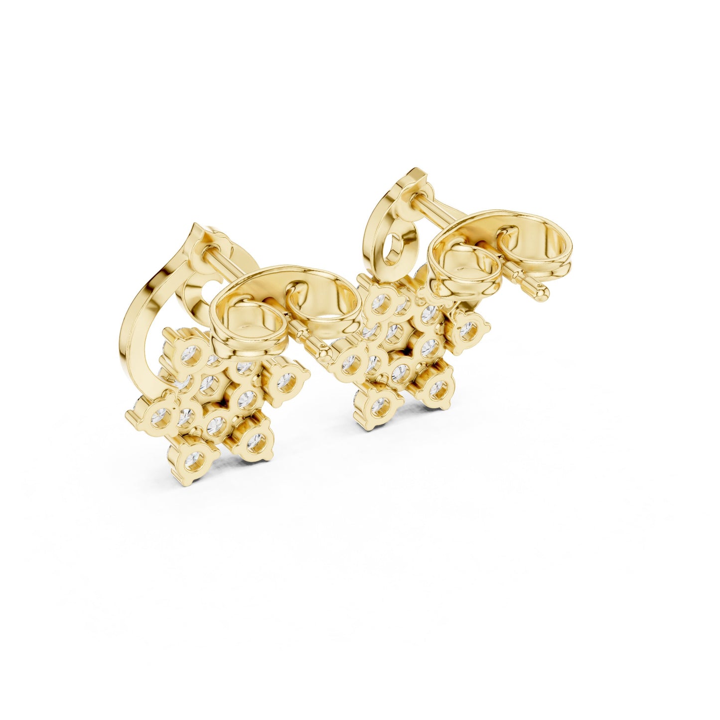 Round Stud Lab Grown Diamond Earrings
