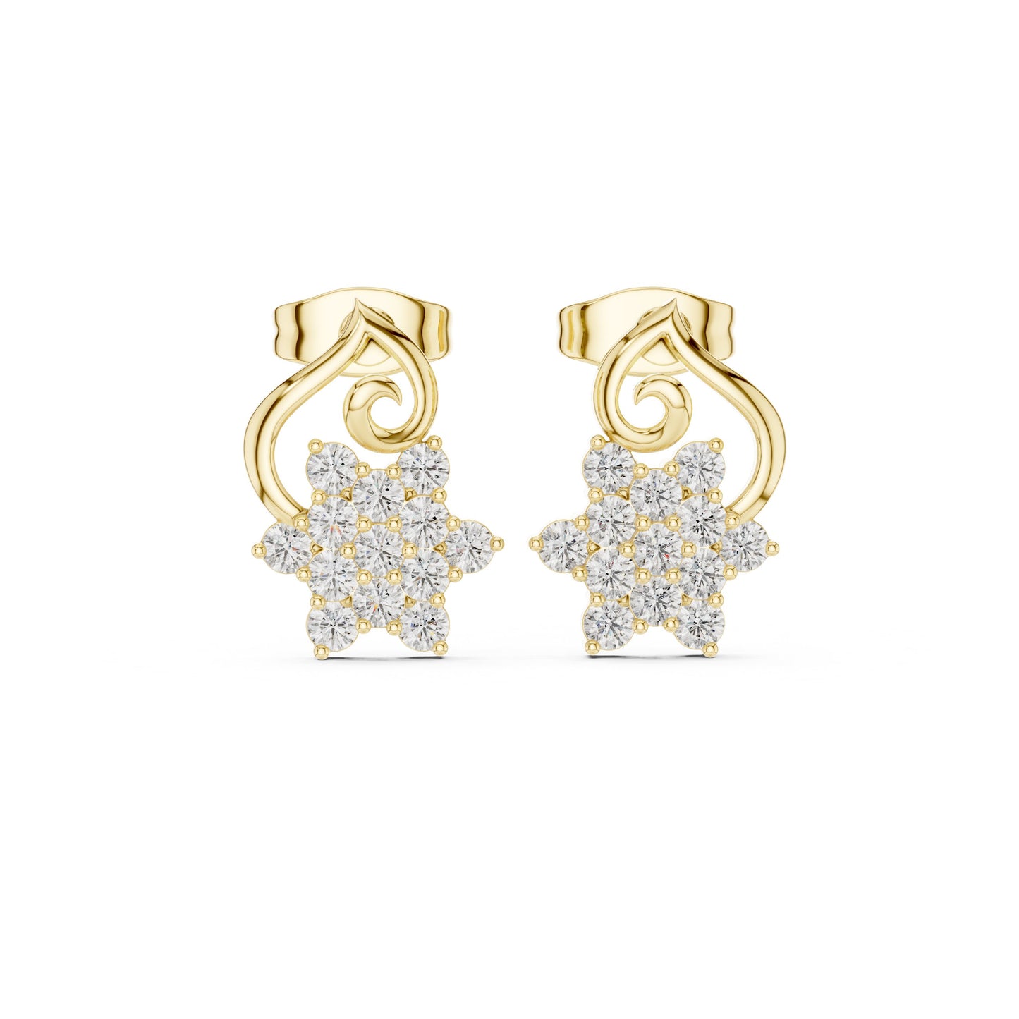 Round Stud Lab Grown Diamond Earrings