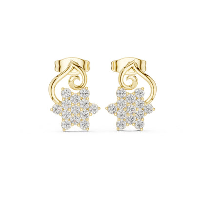 Round Stud Lab Grown Diamond Earrings