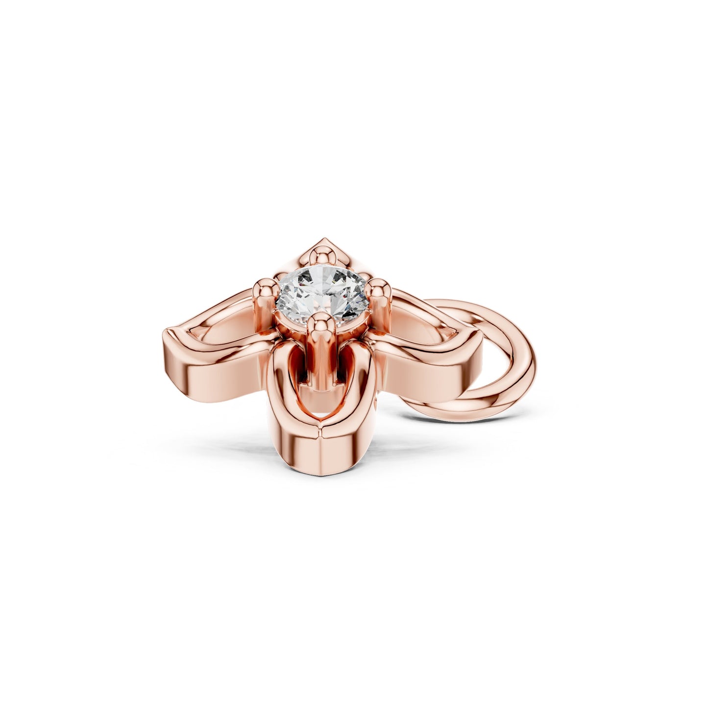 Round Stud Lab Grown Diamond Earrings