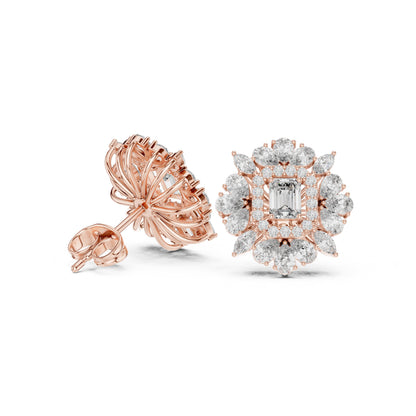 Mixed Shape Lab Grown Diamond Stud Earrings