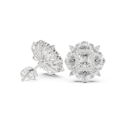 Mixed Shape Lab Grown Diamond Stud Earrings