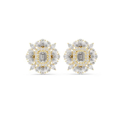 Mixed Shape Lab Grown Diamond Stud Earrings