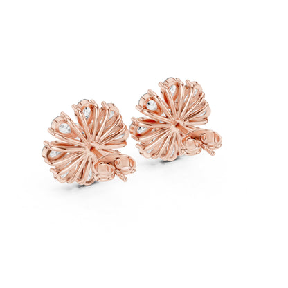 Mixed Shape Lab Grown Diamond Cluster Earrings