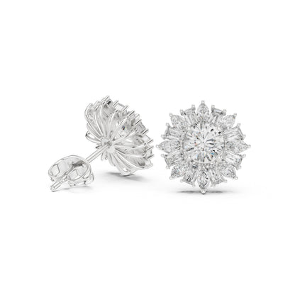 Mixed Shape Lab Grown Diamond Stud Earrings