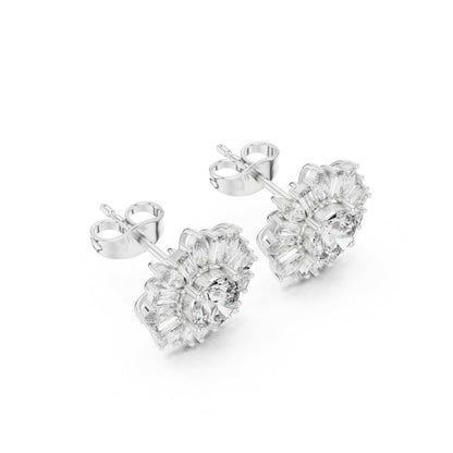 Mixed Shape Lab Grown Diamond Stud Earrings