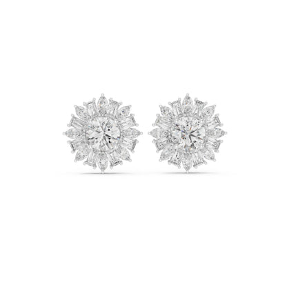 Mixed Shape Lab Grown Diamond Stud Earrings