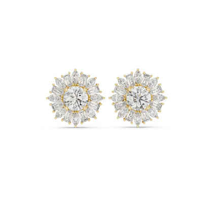 Mixed Shape Lab Grown Diamond Stud Earrings