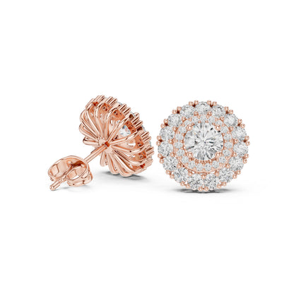 Round Stud Lab Grown Diamond Earrings