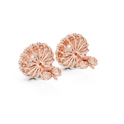 Round Stud Lab Grown Diamond Earrings