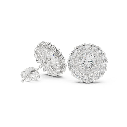 Round Stud Lab Grown Diamond Earrings