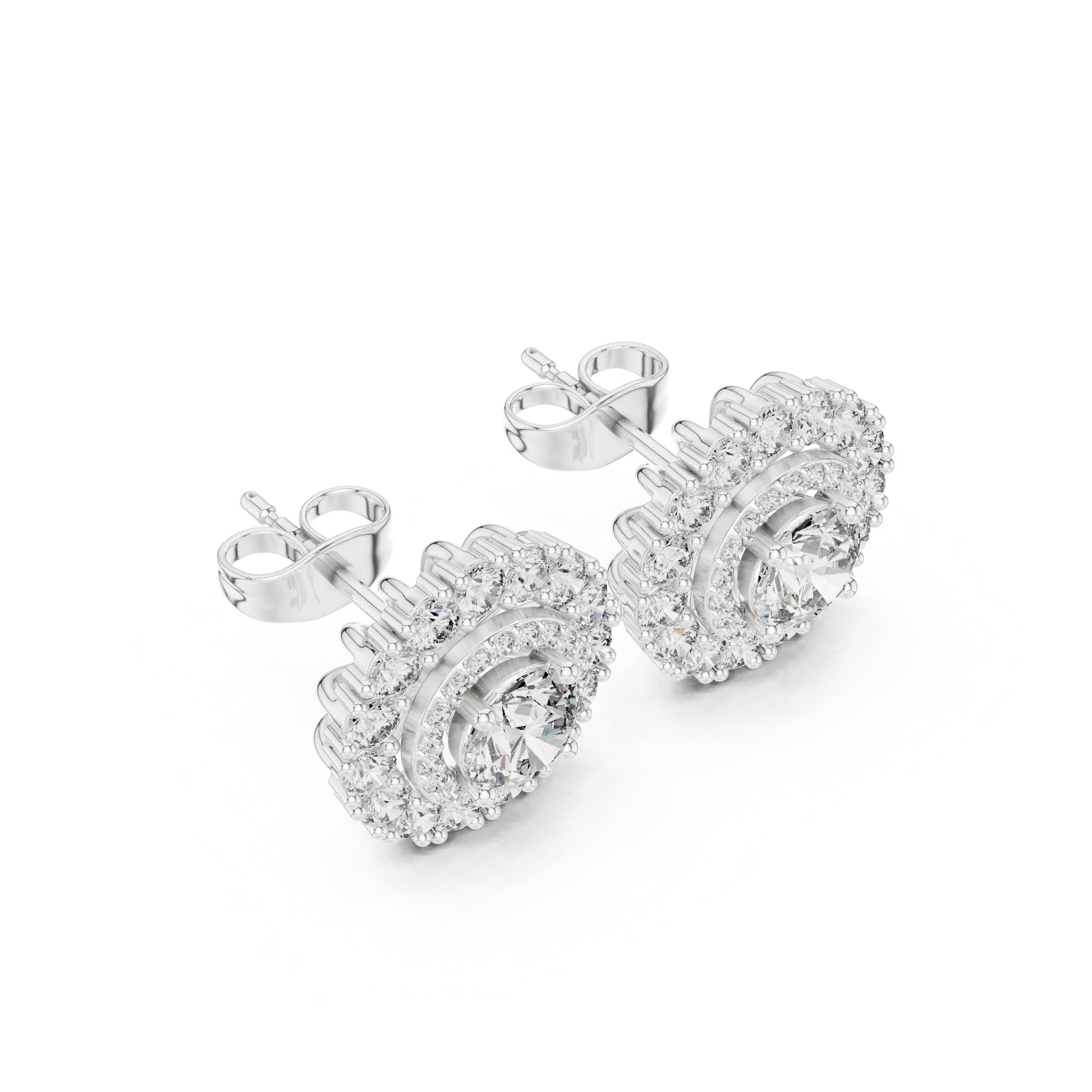 Round Stud Lab Grown Diamond Earrings