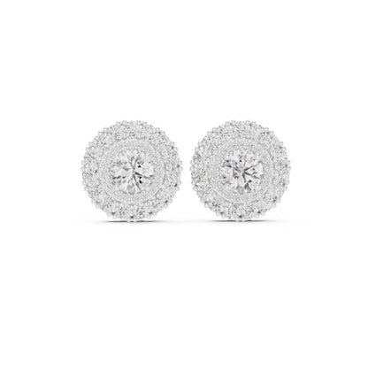 Round Stud Lab Grown Diamond Earrings