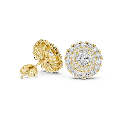 Round Stud Lab Grown Diamond Earrings