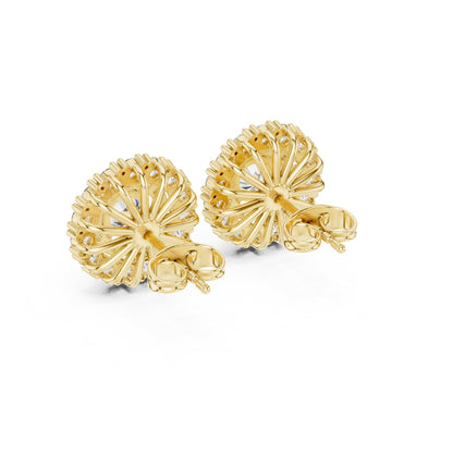 Round Stud Lab Grown Diamond Earrings