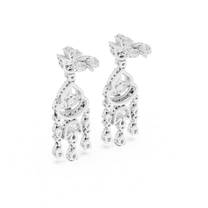 Mixed Shape Lab Grown Diamond Chandelier Earrings