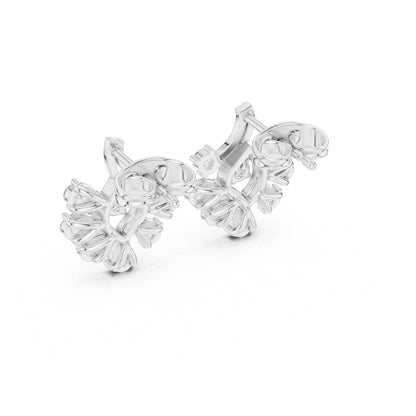 Round Cluster Lab Grown Diamond Earrings