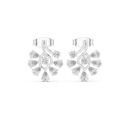 Round Cluster Lab Grown Diamond Earrings