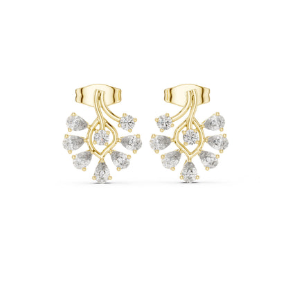 Round Cluster Lab Grown Diamond Earrings
