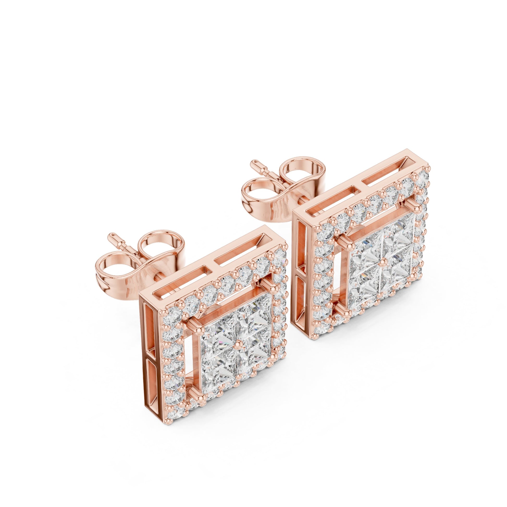 Mixed Shape Lab Grown Diamond Stud Earrings