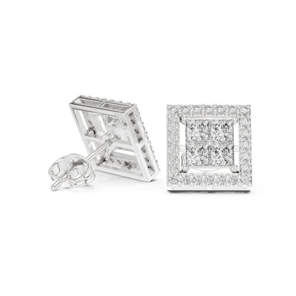 Mixed Shape Lab Grown Diamond Stud Earrings