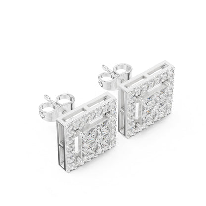 Mixed Shape Lab Grown Diamond Stud Earrings