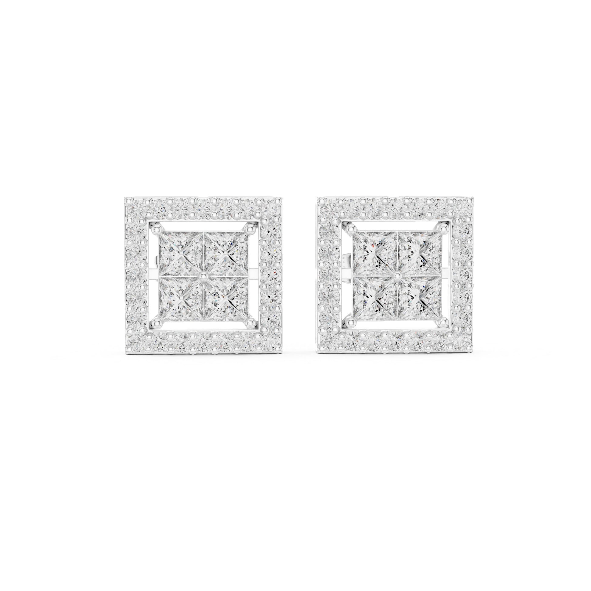 Mixed Shape Lab Grown Diamond Stud Earrings