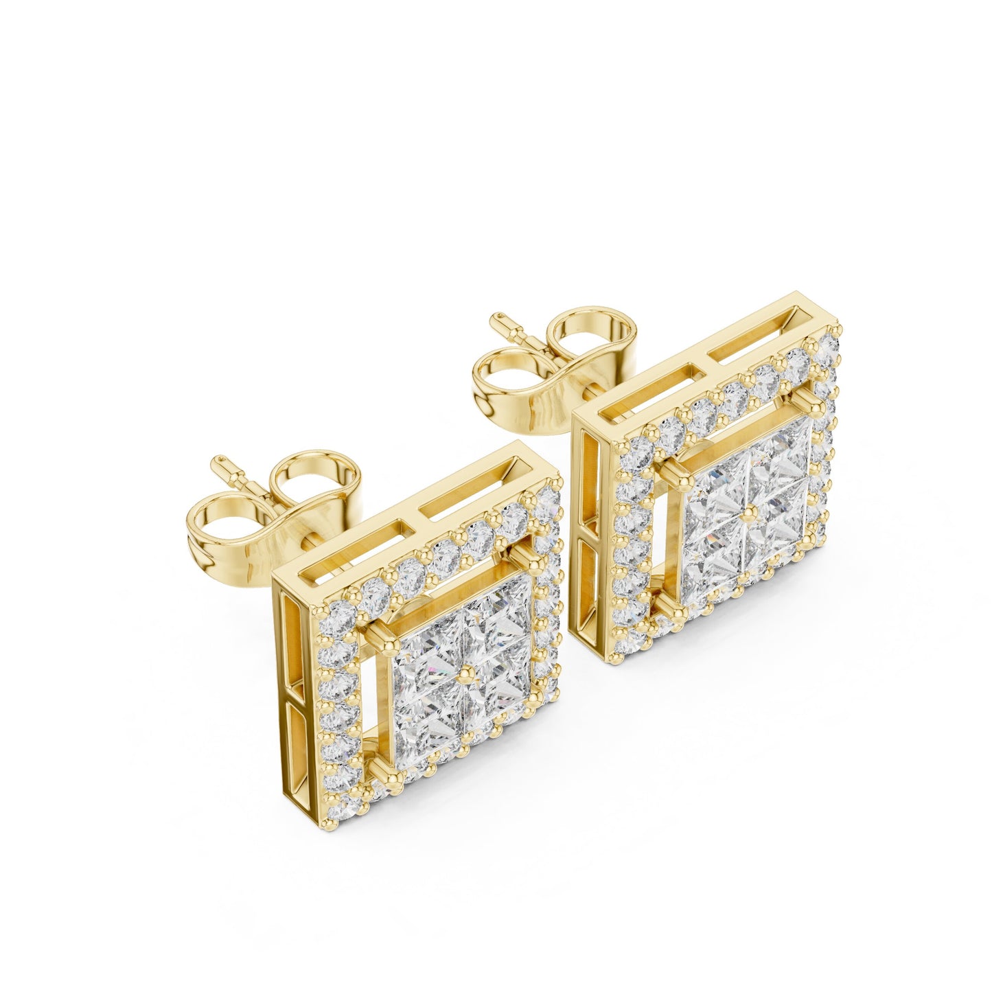 Mixed Shape Lab Grown Diamond Stud Earrings