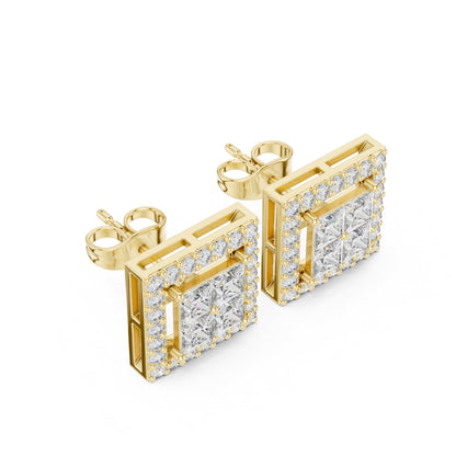 Mixed Shape Lab Grown Diamond Stud Earrings