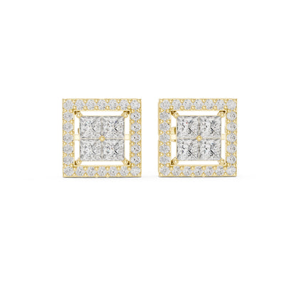 Mixed Shape Lab Grown Diamond Stud Earrings