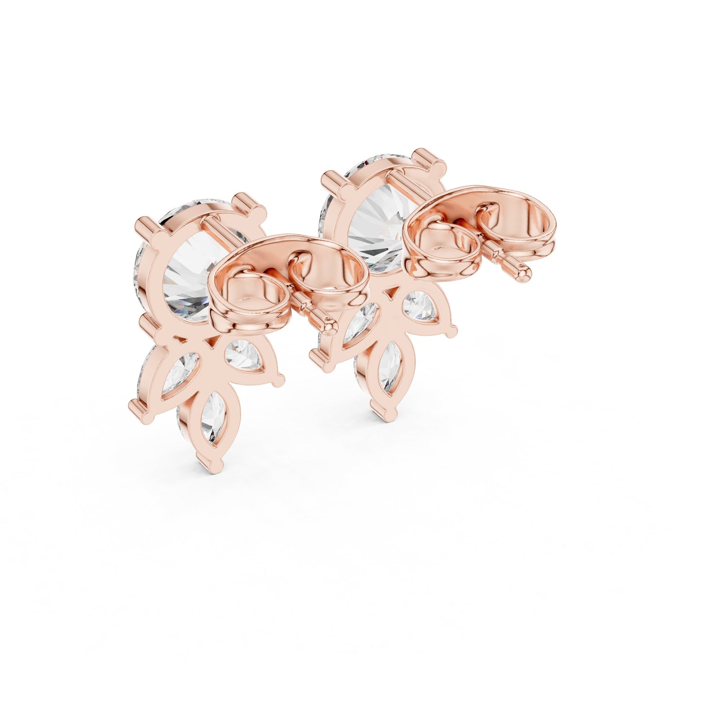 Mixed Shape Lab Grown Diamond Stud Earrings
