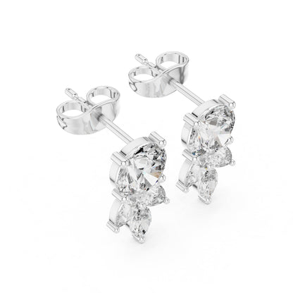 Mixed Shape Lab Grown Diamond Stud Earrings