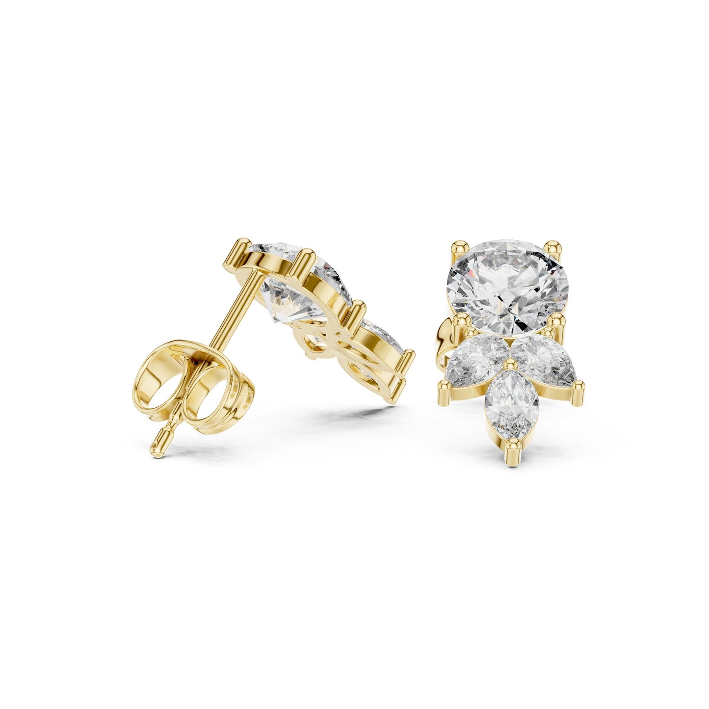Mixed Shape Lab Grown Diamond Stud Earrings