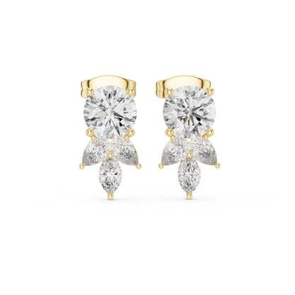 Mixed Shape Lab Grown Diamond Stud Earrings