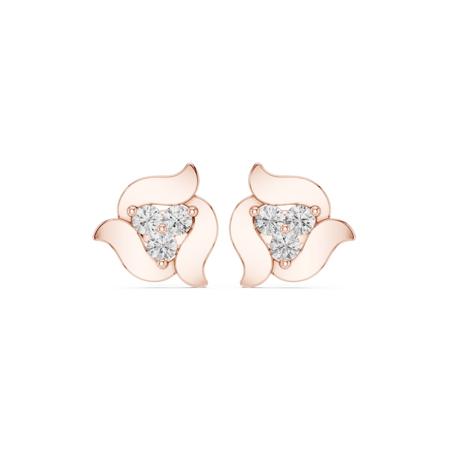 Round Stud Lab Grown Diamond Earrings