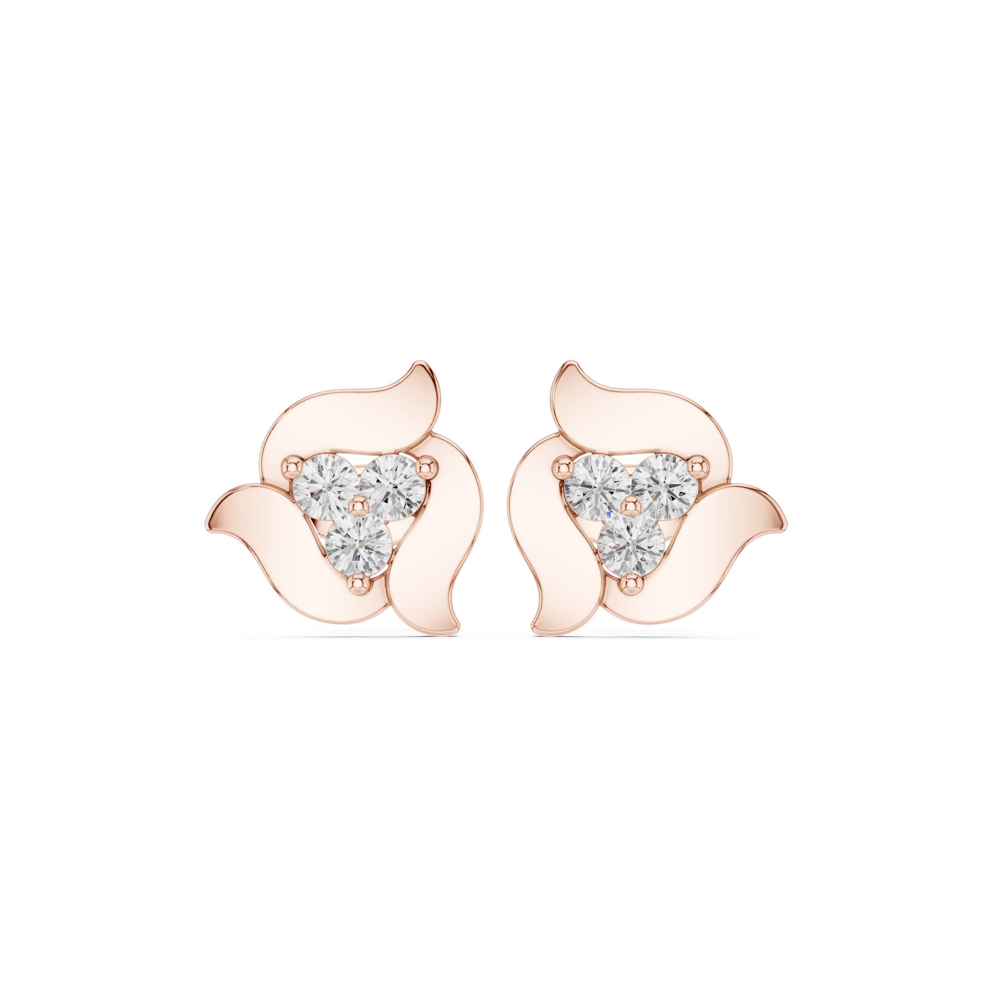 Round Stud Lab Grown Diamond Earrings