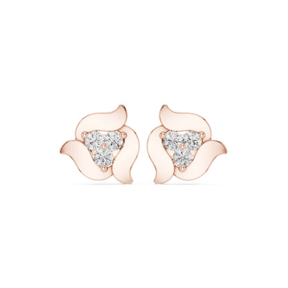 Round Stud Lab Grown Diamond Earrings