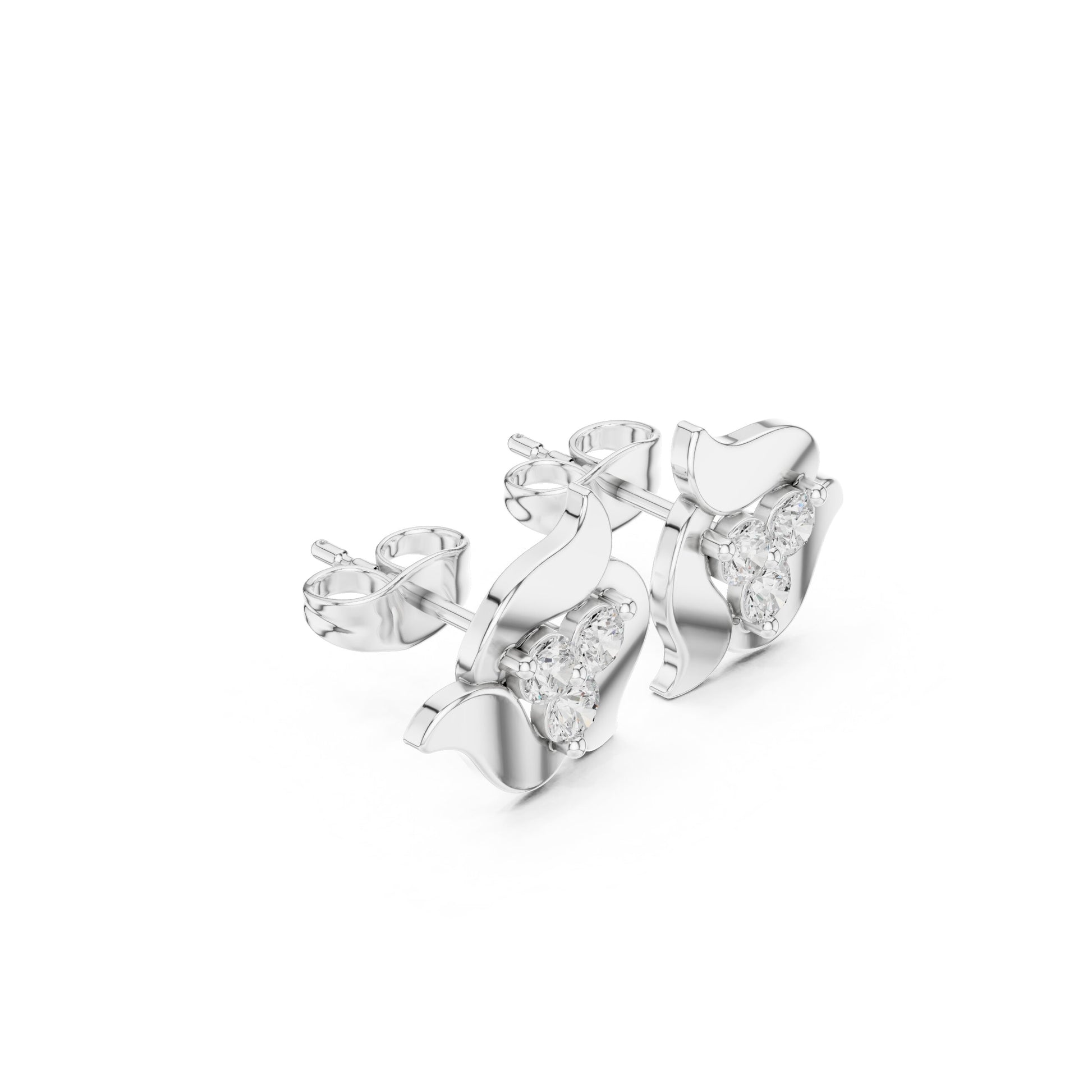 Round Stud Lab Grown Diamond Earrings