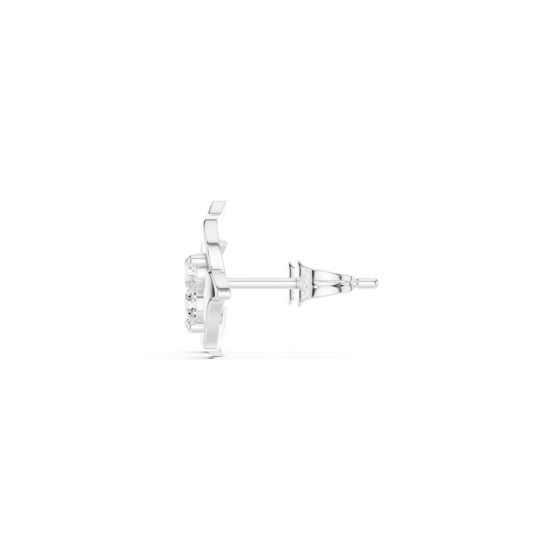 Round Stud Lab Grown Diamond Earrings