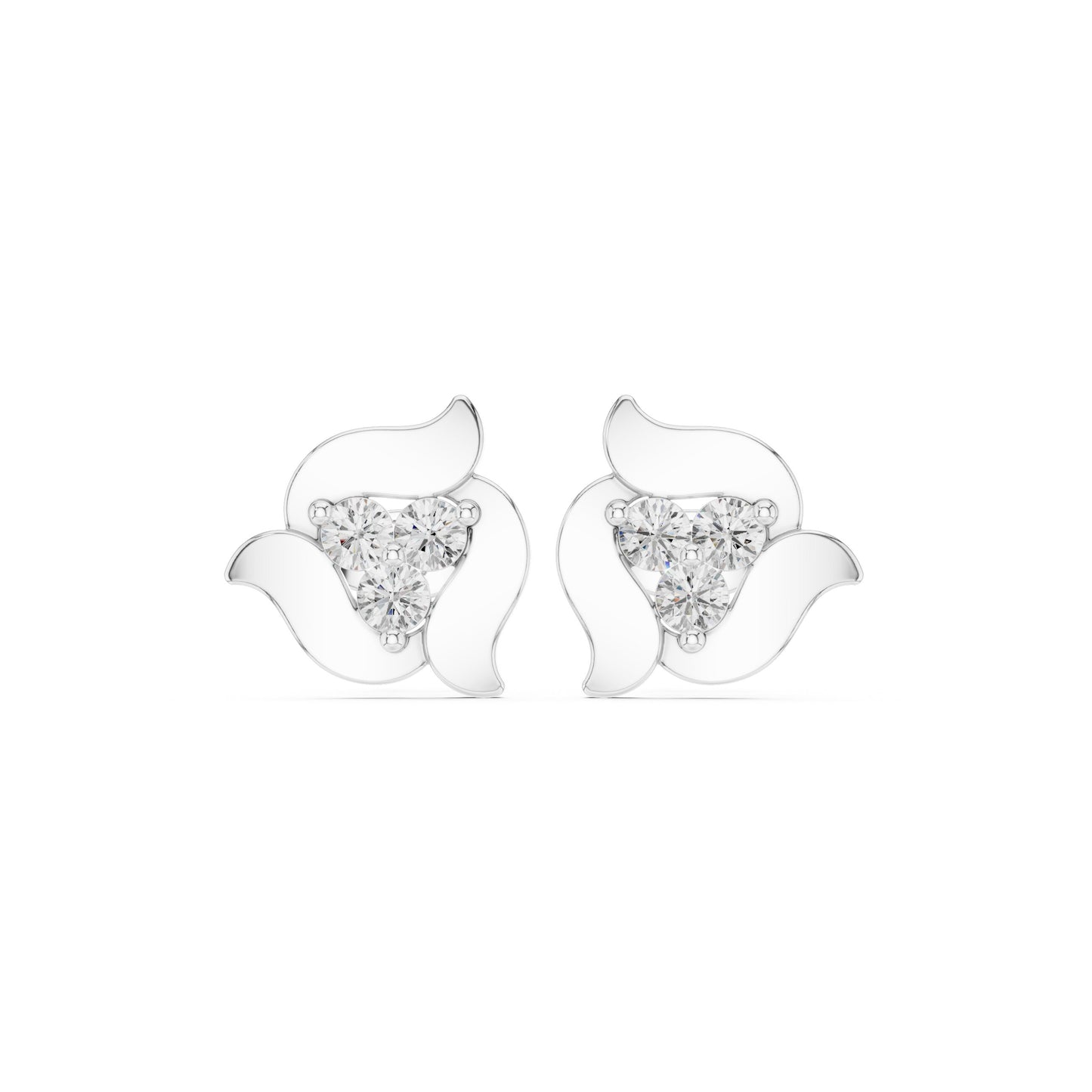Round Stud Lab Grown Diamond Earrings